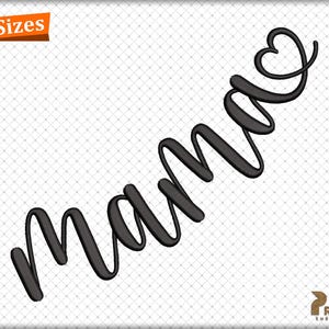 Mama-borduurontwerp, Moederdagcadeaubestanden, gebogen kraag DIY-borduurontwerp, gebogen kraag mama machineborduurbestanden