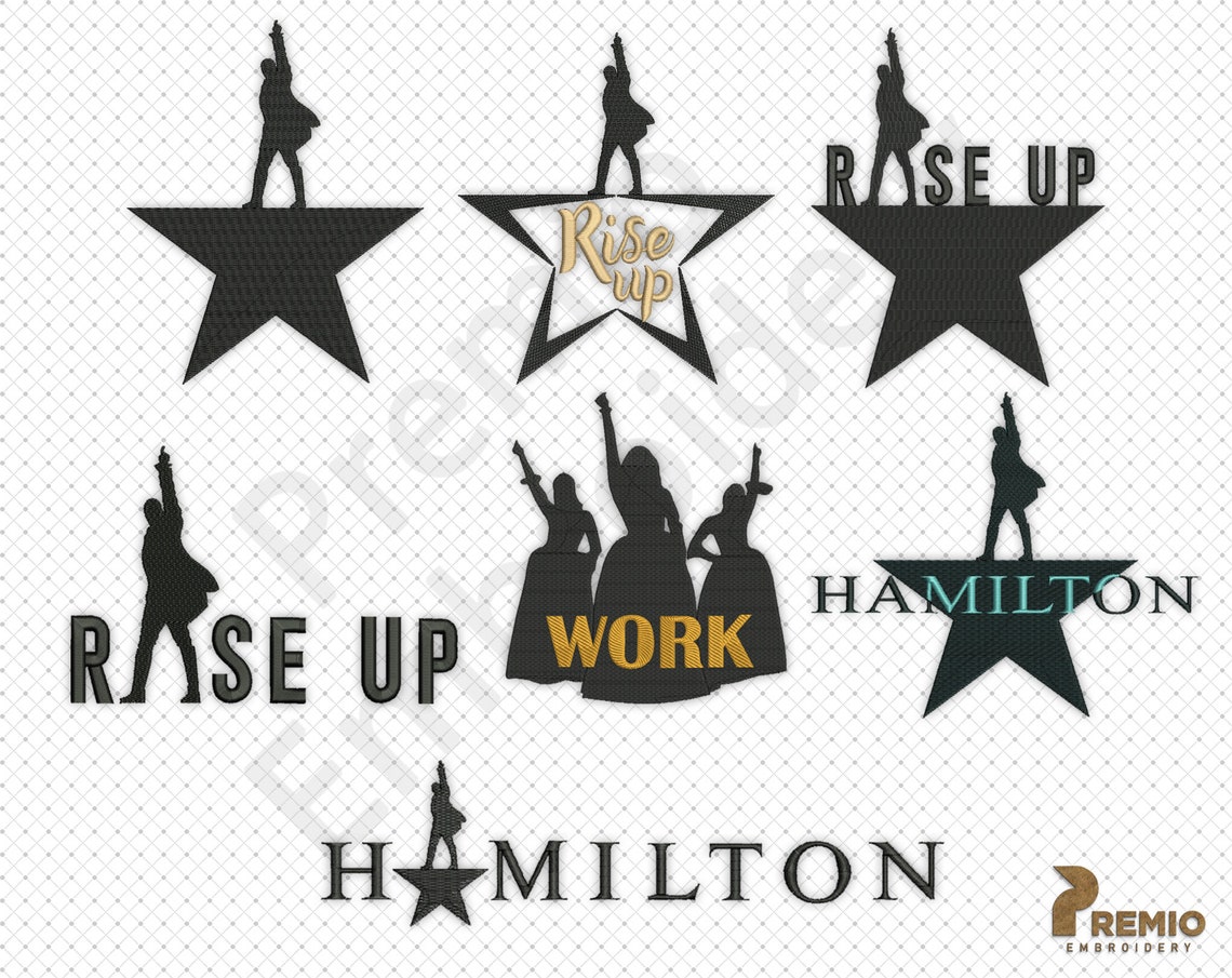 Hamilton Embroidery Design Hamilton Logo Embroidery Hamilton Etsy
