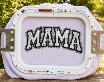 Lace Edge MAMA Applique Embroidery Design, Mama Arched Applique Embroidery Files, Mother's Day Gifts, Mom Embroidery Files, Instant Download