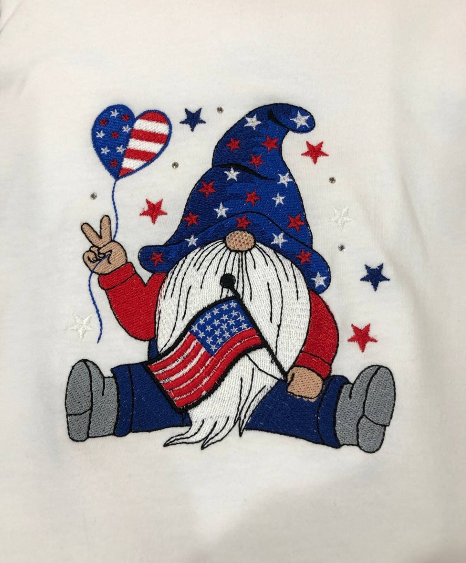 American gnome embroidery design 4th july gnome embroidery  etsy