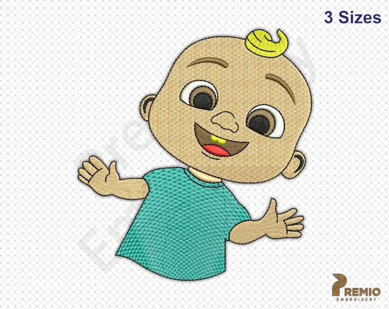Cocomelon JOJO Cocomelon johnny Cocomelon Nursery Rhymes designs Cocomelon JJ Embroidery Design Nursery Rhymes Embroidery Designs