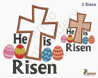 True Story Ostern Maschinenstickerei, Er ist auferstanden Stickdatei, Christliche Ostern Stickdatei, Glaube Ostern Stickdatei