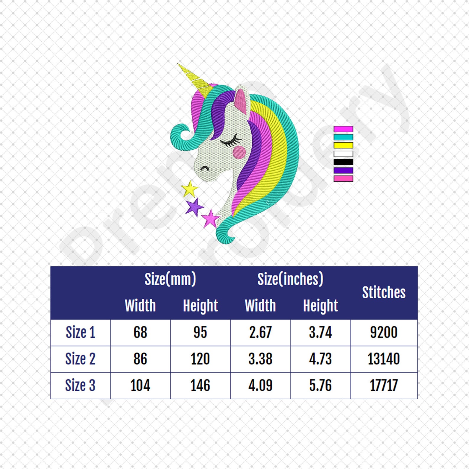 Unicorn Embroidery Designs Unicorn Embroidery Pattern - Etsy