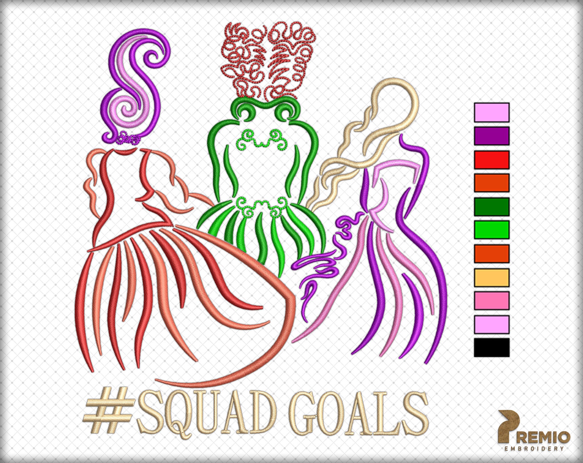 Hocus Sisters Embroidery Design Pocus Sisters Embroidery - Etsy