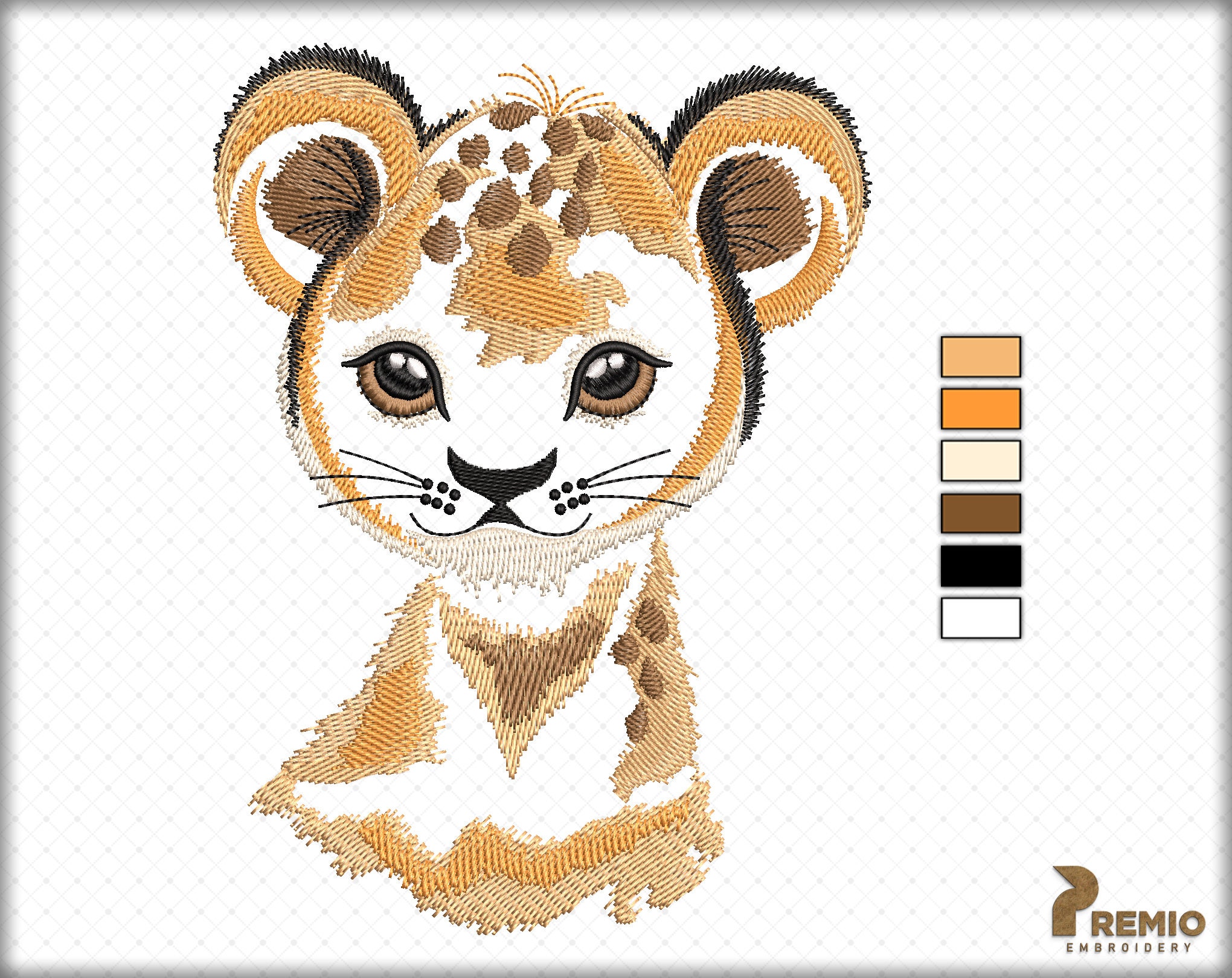 Little Lion Embroidery Design Embroidery Lion Little African - Etsy Sweden