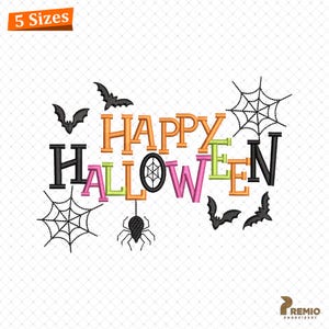 Happy Halloween Embroidery Design, Halloween Machine Embroidery Files, Trendy Halloween, Halloween Embroidery Designs File- Instant Download
