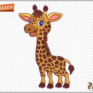 Giraffe Embroidery Design: Safari Animal (Machine Embroidery Files)