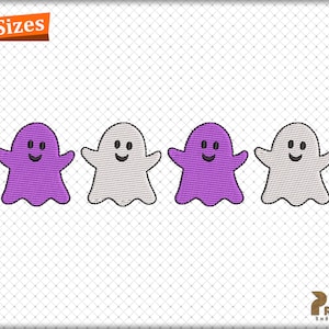 Spooky Embroidery Designs, Ghost Embroidery Machine Files, Halloween Ghost Embroidery Design Files, Smiley Ghoul Embroidery Digital Design