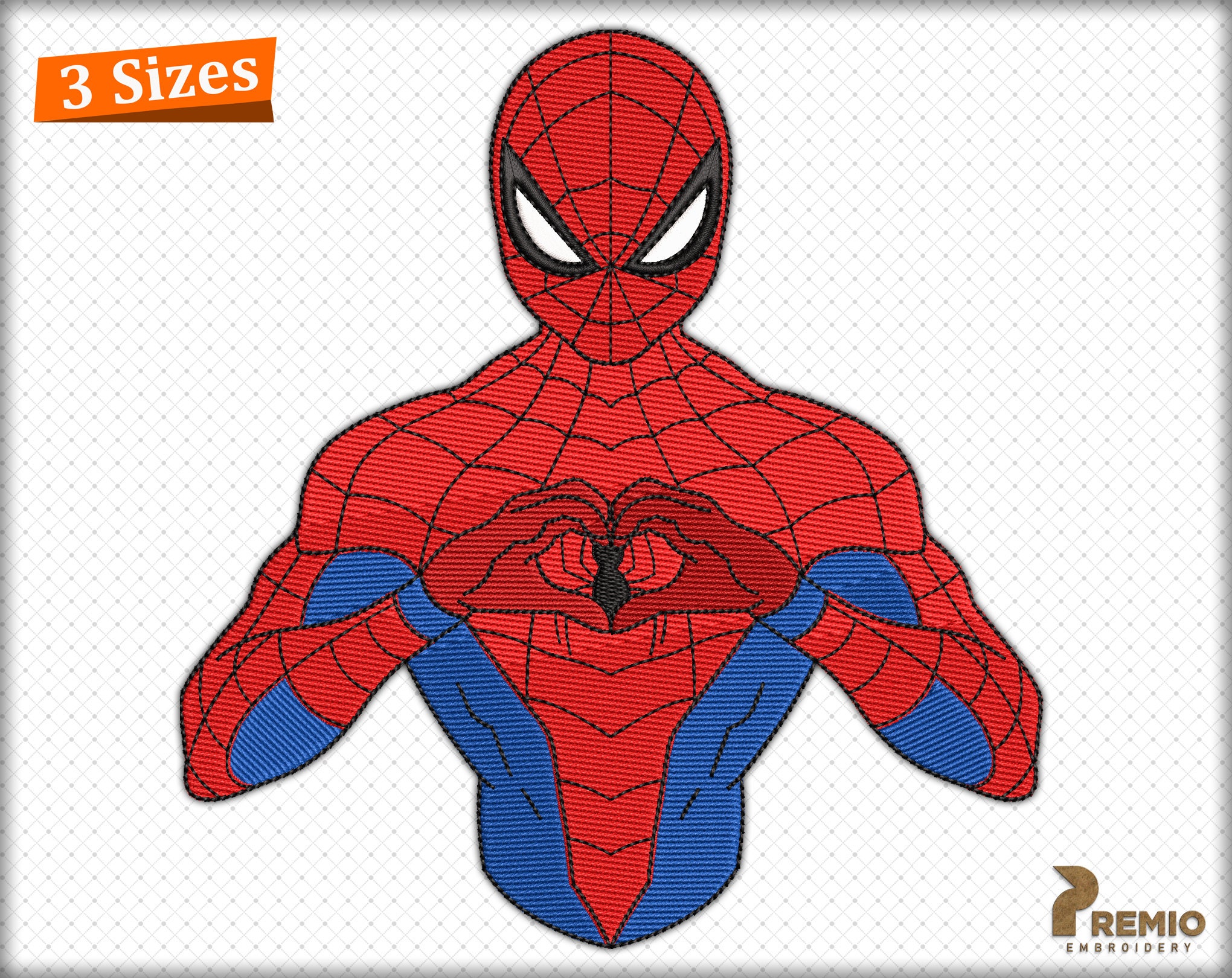 Spiderman Embroidery Design Spiderman With Heart Embroidery - Etsy Sweden