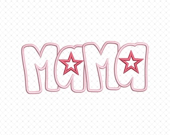 Mama Applique Embroidery Design, Mama Embroidery, Mama Machine Embroidery Files, MOM Applique Embroidery Design - 5 sizes, Instant Downloads