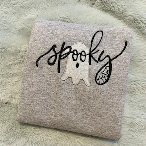 Spooky Ghost Embroidery Design, Creepy Spooky Season Embroidery Files, Spooky BOO Ghost Spiderweb Designs, Halloween Machine Embroidery File