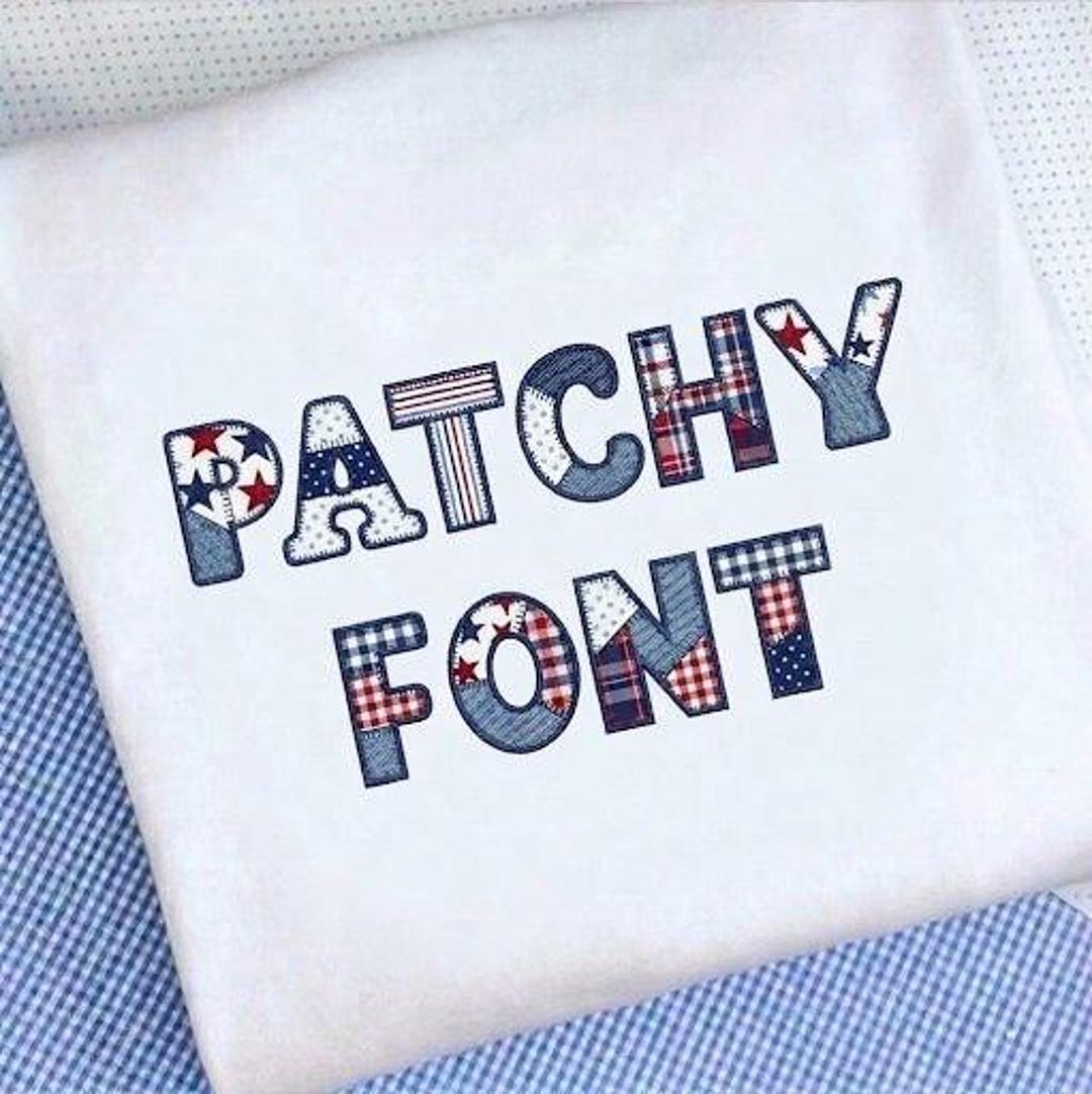 Patchwork Applique Embroidery Font Set, Personalized Name Alphabets, BX ...