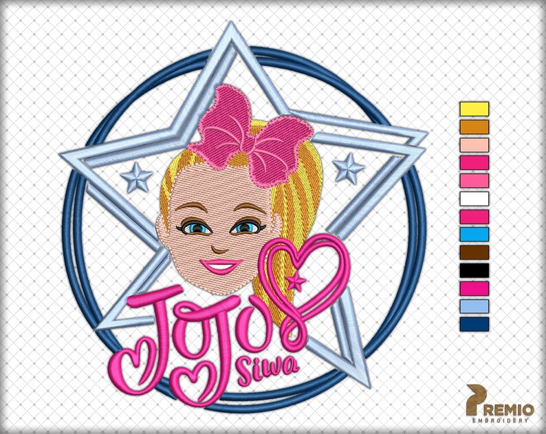 Jojo Embroidery Design Jojo Bow Bow Embroidery Design Etsy India