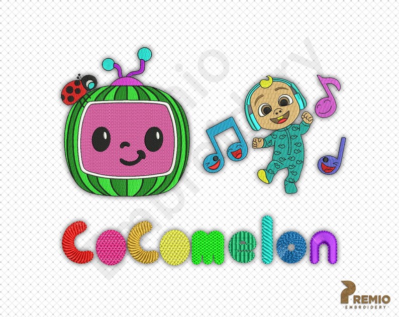 Cocomelon embroidery design nursery rhymes embroidery  etsy new zealand