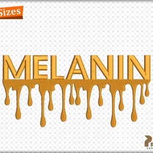 Melanin Drip Embroidery Design: Black Pride (Digital Download)