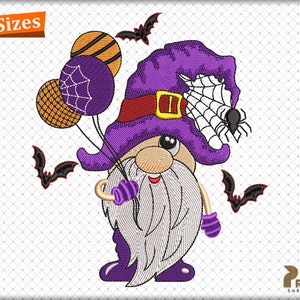 Halloween Hexe Gnom Stickdateien, Halloween Hexe Online Stickdateien, Halloween Stickdatei, Halloween Stickdatei
