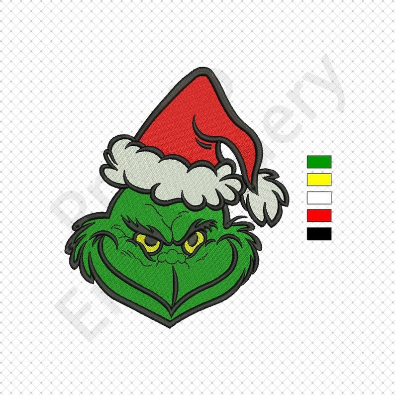 The Grinch Hand Embroidery Designs Grinch Face Machine Embroidery Design .....