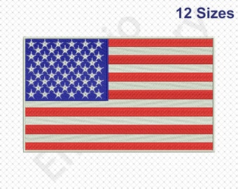 American Flag Embroidery Design, US flag embroidery Machine Embroidery, USA  Flag Machine Embroidery, American flag embroidery file