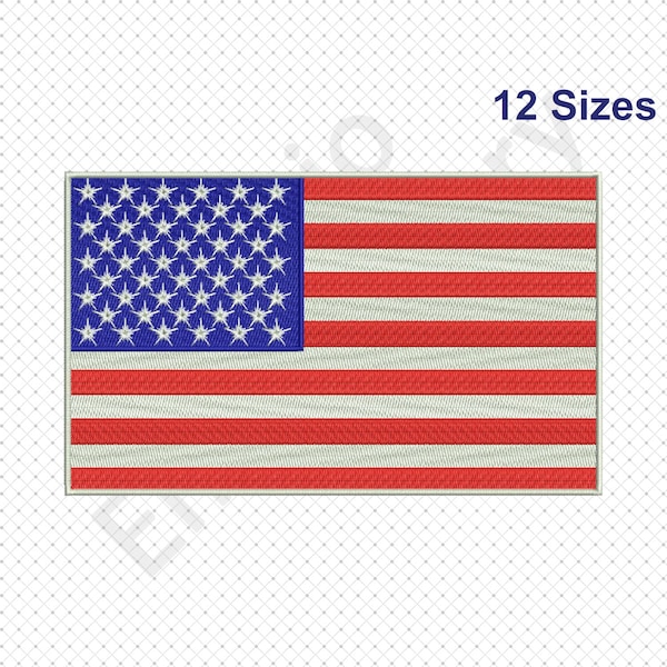 American Flag Embroidery Design, US flag embroidery Machine Embroidery, USA  Flag Machine Embroidery, American flag embroidery file