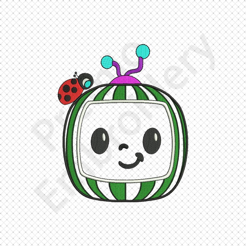 Cocomelon Applique Design Cocomelon Embroidery Design Etsy