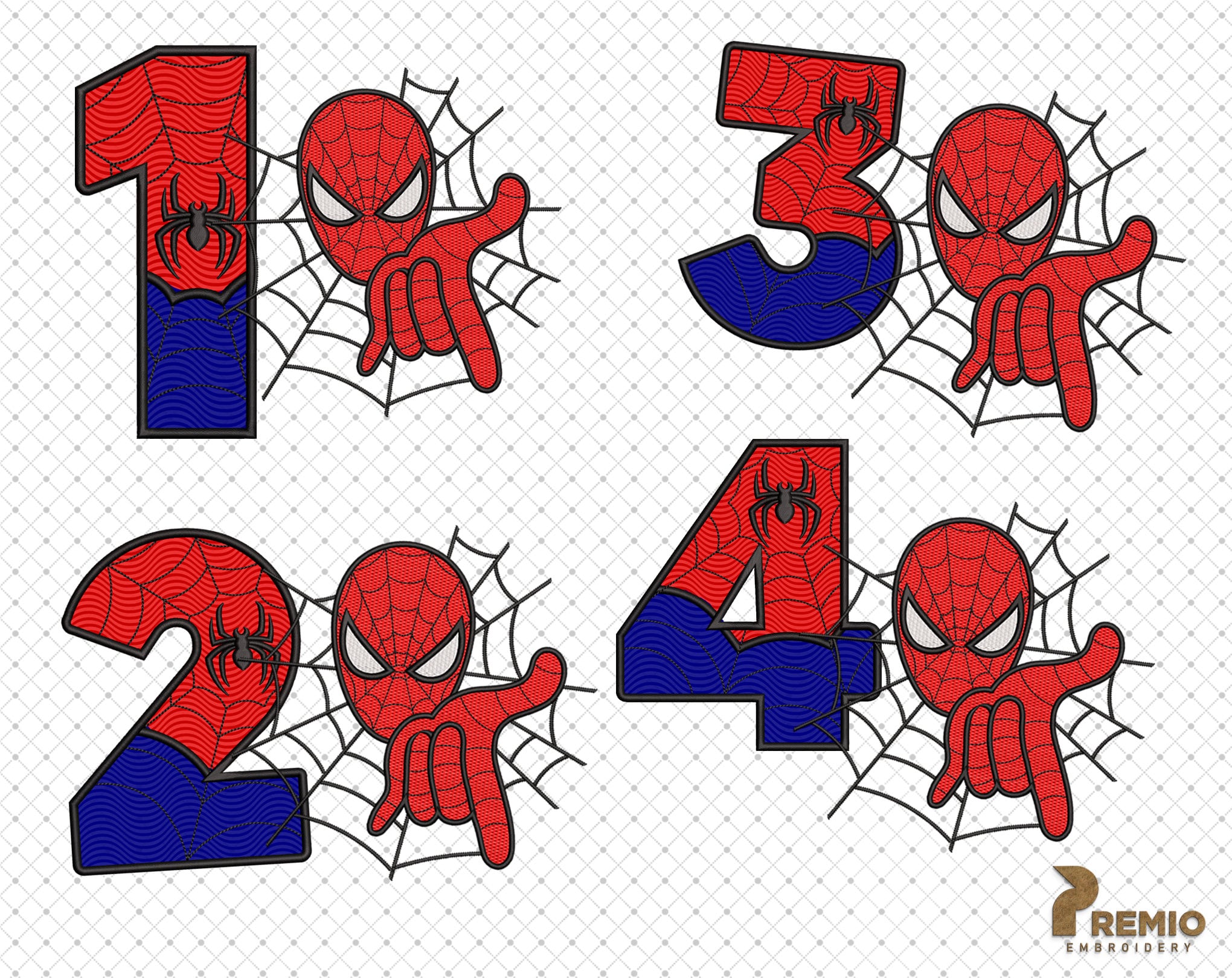 Spiderman Embroidery Design Spiderman Birthday Machine - Etsy