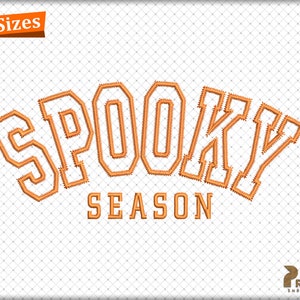 Spooky Arch Applique Embroidery Design, Creepy Embroidery Design for Spooky Season, Halloween Applique Template Digital Downloads