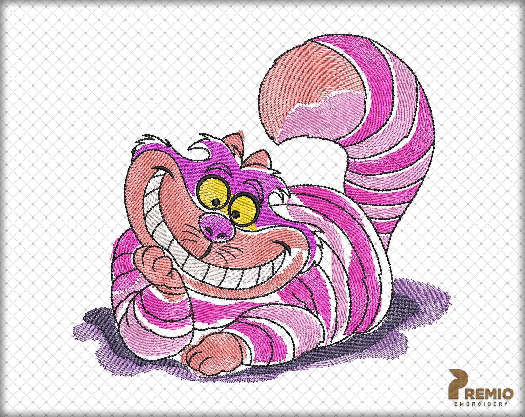 Cheshire Cat Embroidery Design Alice in Wonderland Embroidery - Etsy