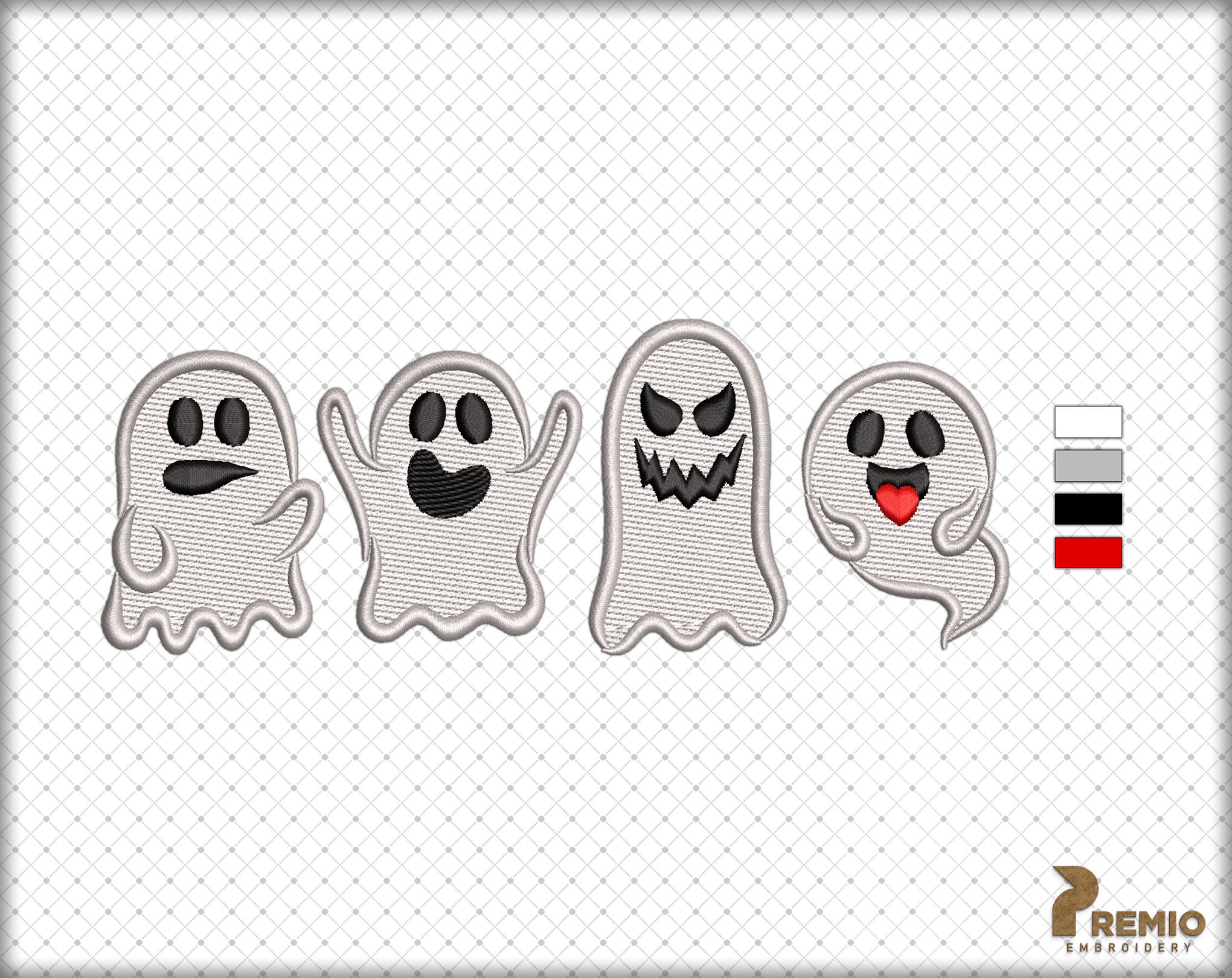 Ghost Embroidery Design Embroidery Ghost Machine Design Etsy