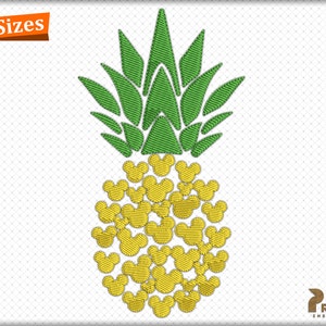Pineapple Embroidery Design, Summer Embroidery Designs, Fruit Embroidery Design, Pineapple Machine Embroidery Design - Digital Downloads