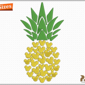 Pineapple Machine Embroidery Design: Summer Fruit (Digital Downloads)