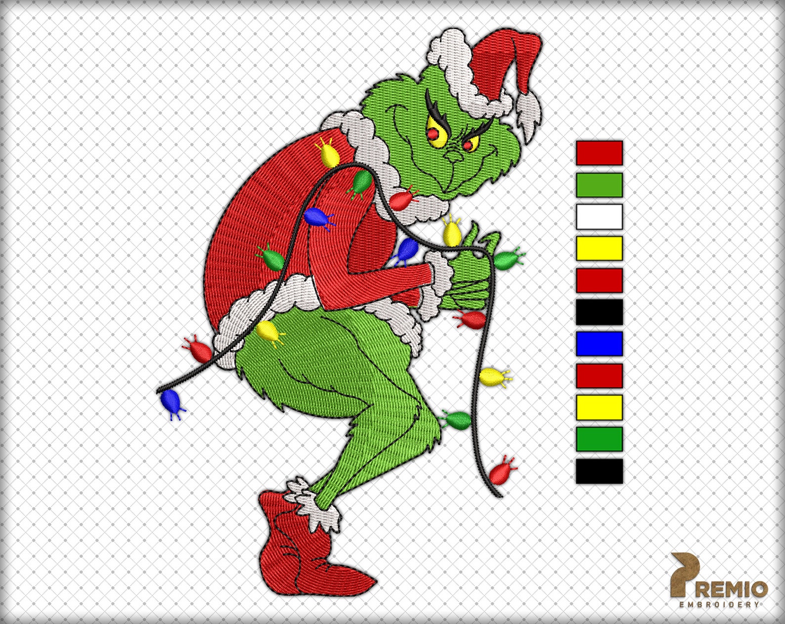 Grinch Embroidery Designs Grinch Embroidery Christmas Etsy