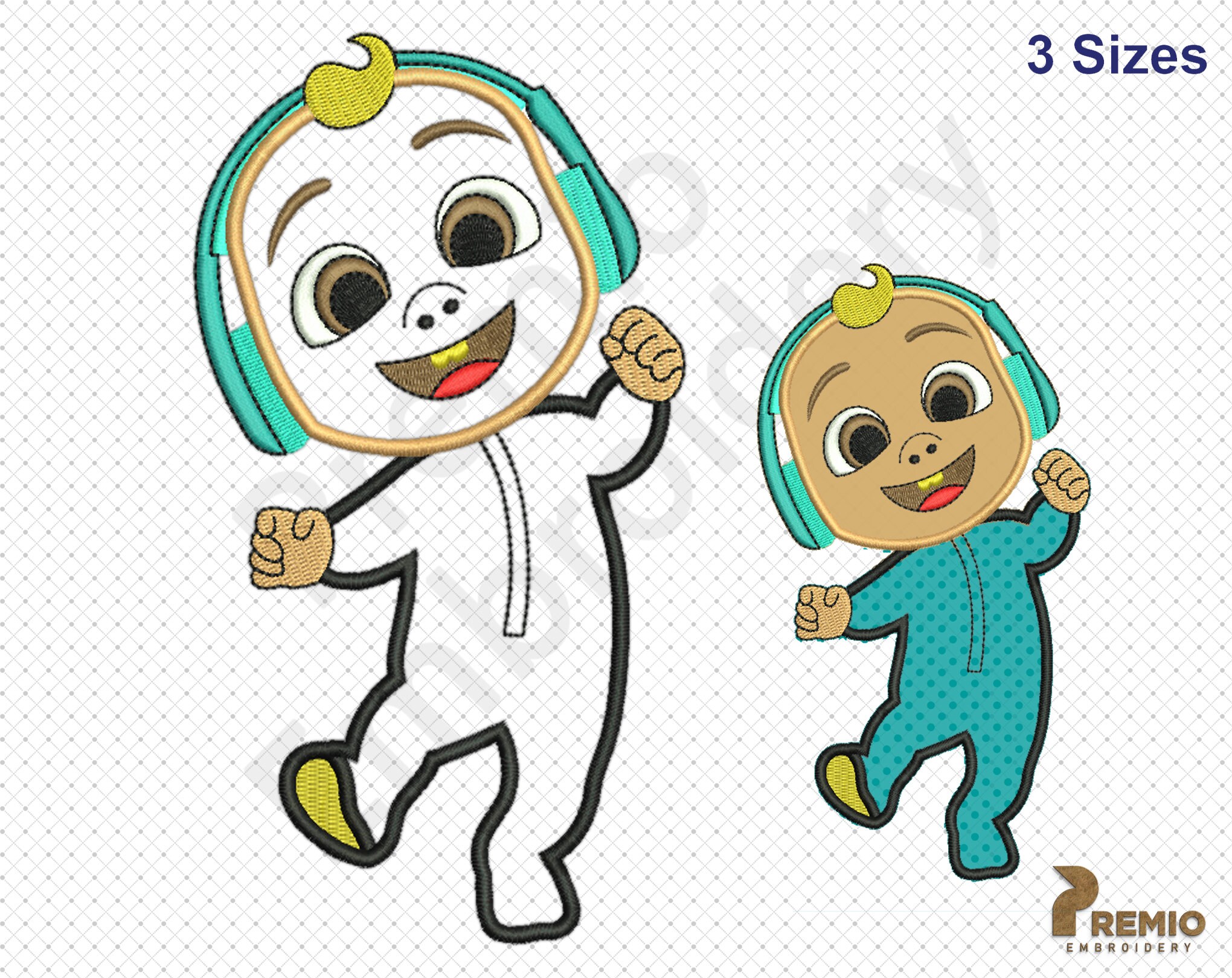 Cocomelon Applique Design Cocomelon Embroidery Design - Etsy New Zealand