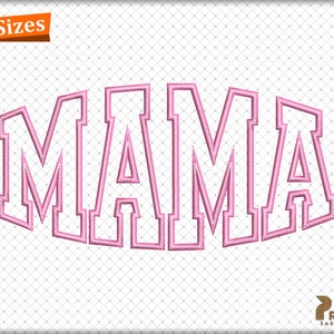 MAMA Applique Embroidery Design, Mama Arched Applique Embroidery Files ...