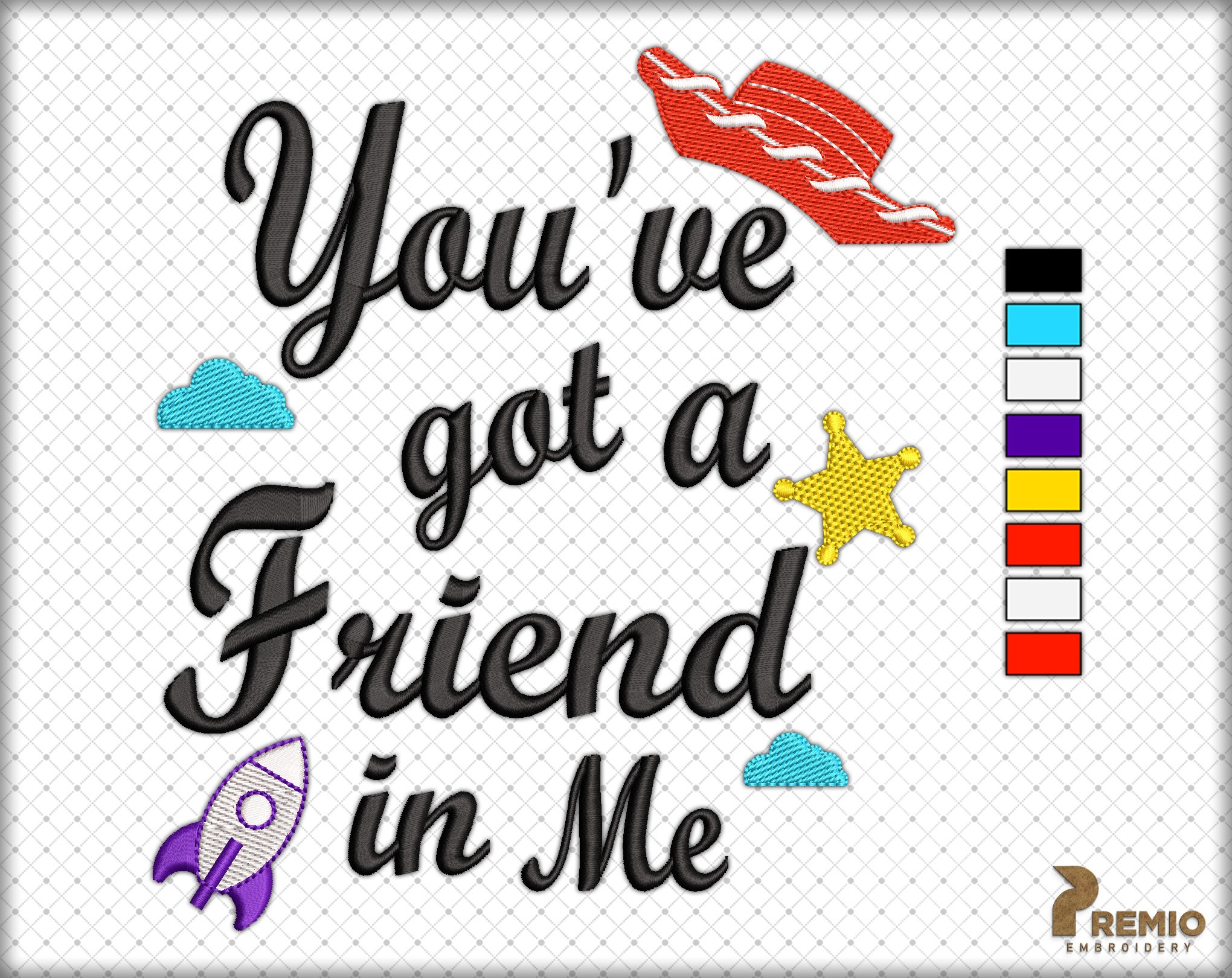 Toys Story Friends Machine Embroidery Design You've Got a - Etsy India