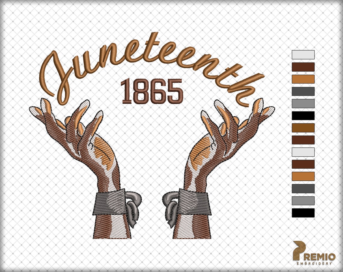 Juneteenth embroidery designs juneteenth freedom awareness  etsyde