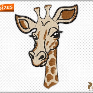 Giraffe Embroidery Design, Safari Animal Giraffe Embroidery Design -  Embroidery Giraffe, Machine Embroidery Files, Digital Embroidery files