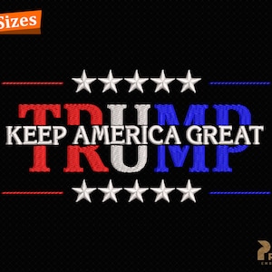 Trump Embroidery Design for machine, Trump Campaign, Donald Trump, Machine Embroidery Design, Trump embroidery design (3 Sizes x 8 Formats)