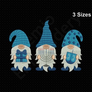 Gnome embroidery designs, Christmas gnome embroidery design, Hanukkah gnome embroidery, Gnome Machine Embroidery Patterns- Instant Download