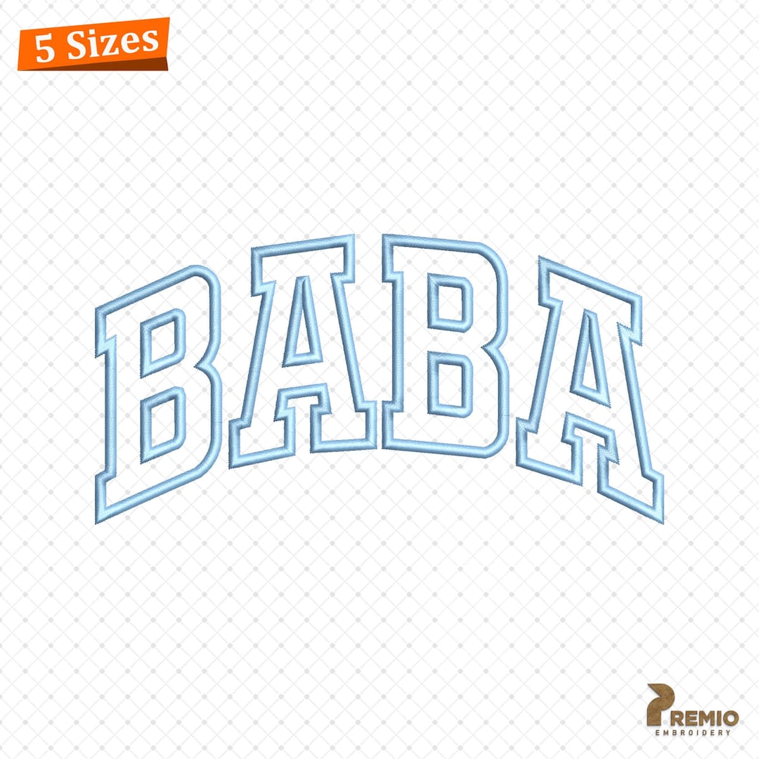 Baba Applique Embroidery, Baba Grandpa Sweatshirt, Baba Father's Day ...
