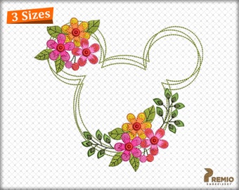 春の刺繍デザイン、こんにちは春の刺繍、春の花の機械刺繍デザイン - デジタル機械刺繍の即時ダウンロード