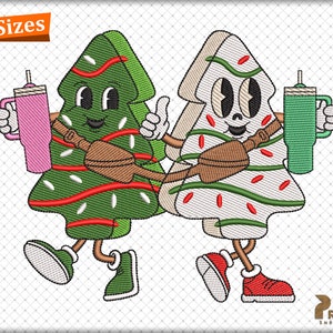 Tis The Season Christmas Cakes Embroidery Designs, Out Here Lookin Like A Snack Embroidery Files, Oh Christmas Tree Cake Embroidery Designs