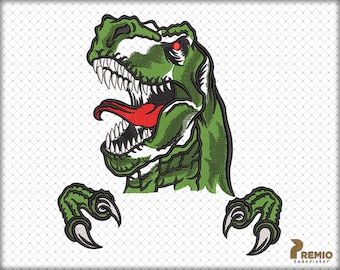 Dinosaur Embroidery Designs, T-Rex Machine Embroidery Design, Dinosaur Boy Birthday, Dinosaur Embroidery Files, 5 Sizes, Sketch Embroidery