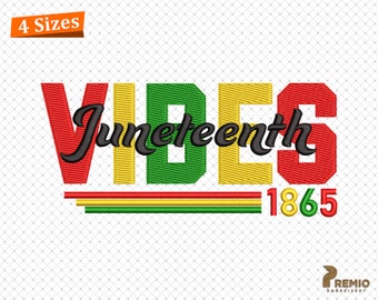 Schwarze Geschichte Stickdatei, Juneteenth 1865 Maschinenstickerei, Afrikanische Maschinenstickerei Muster - Digital Sofort Download