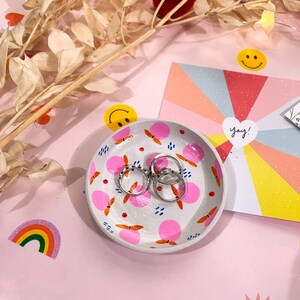 Pink & Peach Handpainted Dish