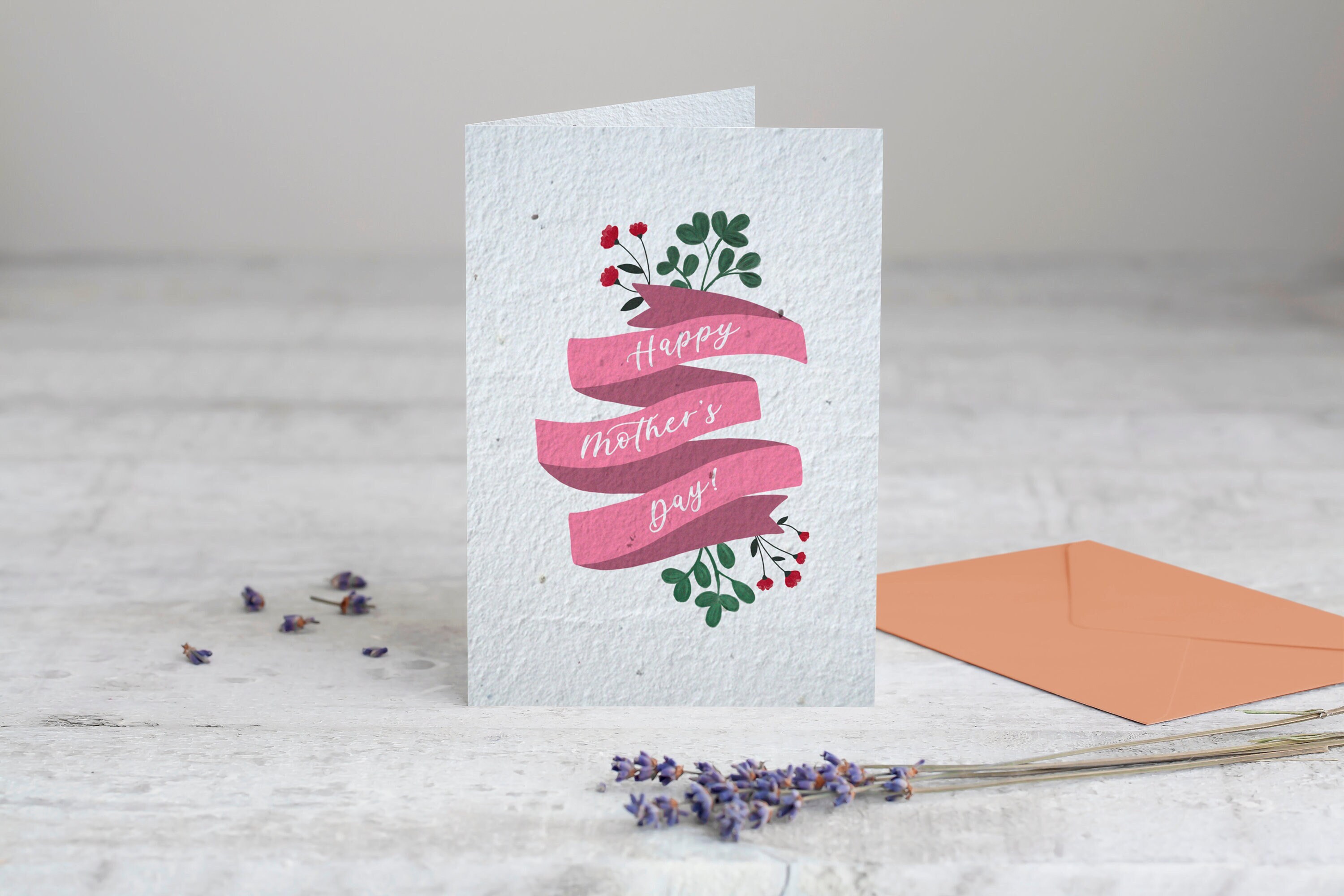 Plantable Mother's Day Card: Bee Wildflower Seed Paper - UK - View #3