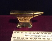 Vintage solid brass Gretna green anvil