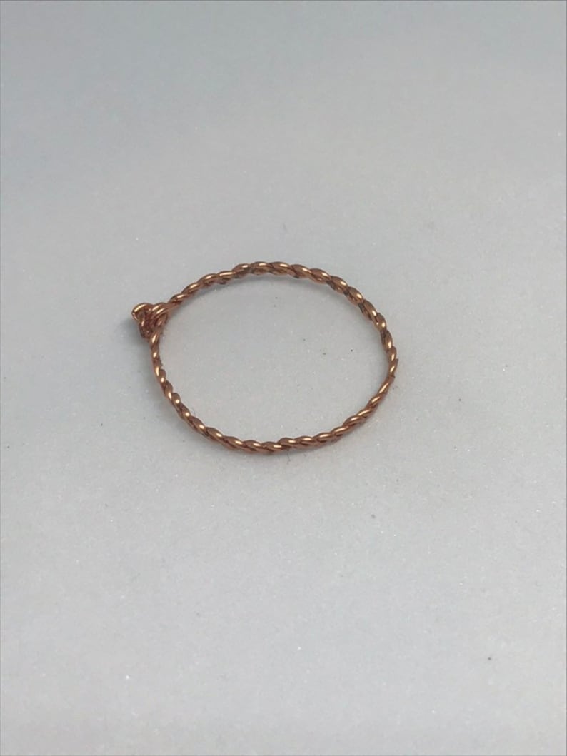 US size 9.5 women/'s ring gold ring silver ring simple ring minimalist ring gold rings for women dainty Copper wire bead ring