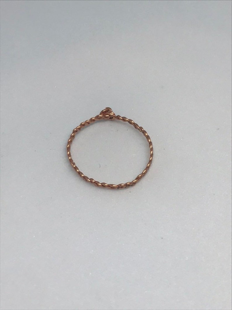 US size 9.5 women/'s ring gold ring silver ring simple ring minimalist ring gold rings for women dainty Copper wire bead ring