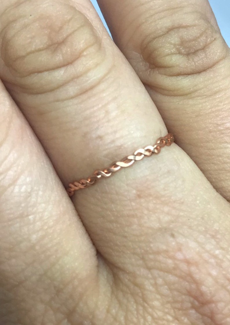 US size 9.5 women/'s ring gold ring silver ring simple ring minimalist ring gold rings for women dainty Copper wire bead ring