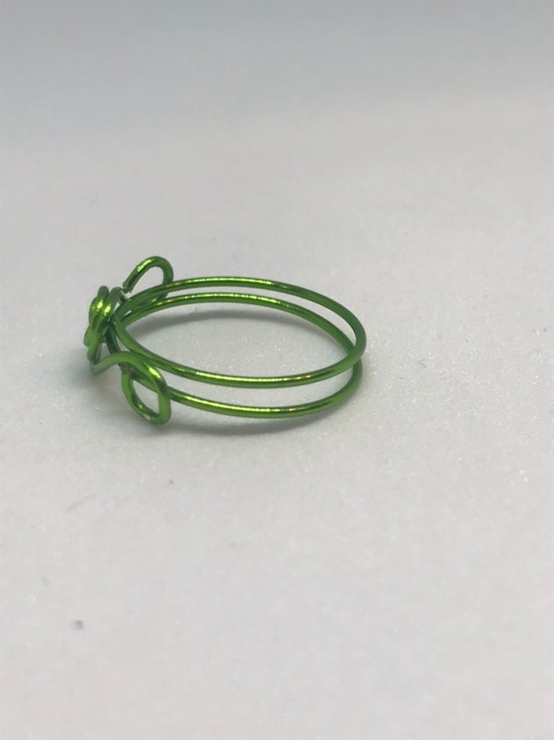 dainty ring green rings for women US size 4 green ring Copper wire ring women/'s ring simple ring minimalist ring